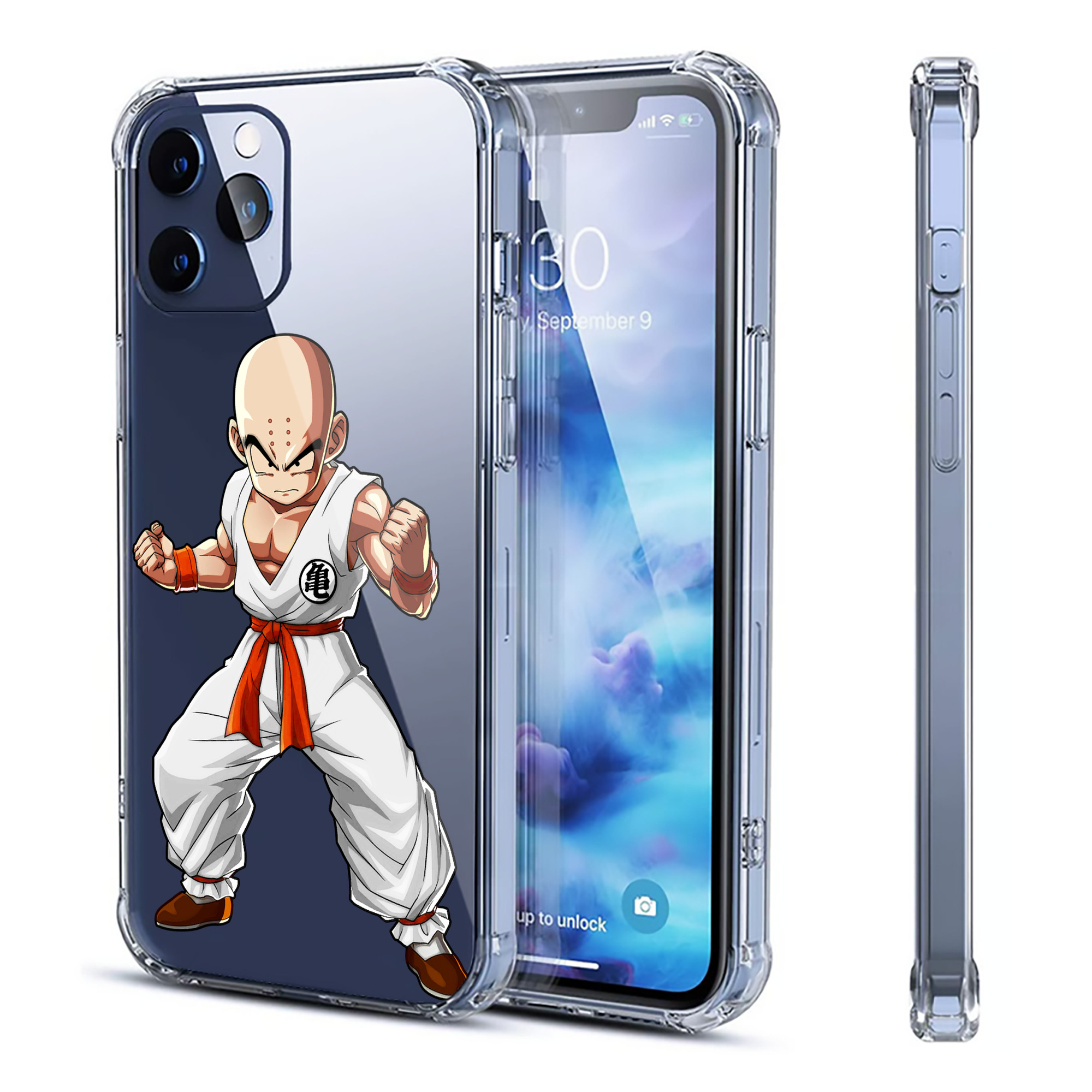 （画像用） ドラゴンボール クリリン DRAGON BALL krillin 【iPhone 12シリーズ対応】透明スマホケース（クリアソフトケース）